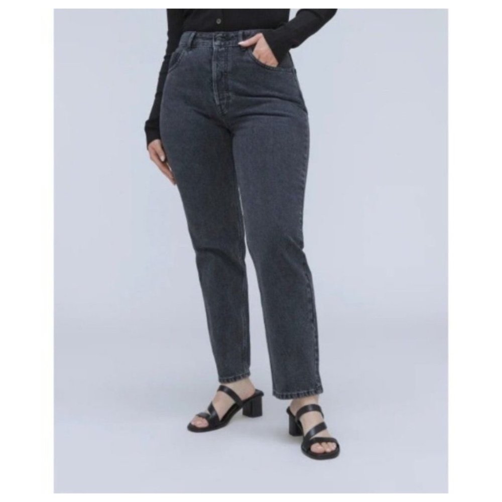 Everlane The Curvy '90s Cheeky Straight Leg Jean Black Sz 33